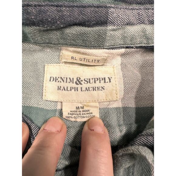 Denim & Supply Ralph Lauren Women's Button Up Shirt RT Utility Plaid Size M - Picture 3 of 7